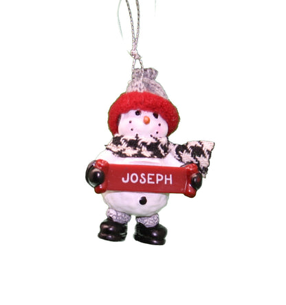Cozy Snowman Ornament (Letters G - R) -