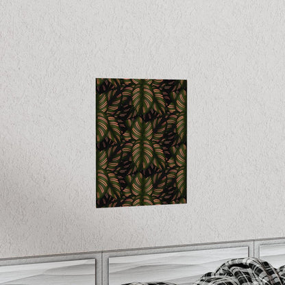 Calathea Pinstripe Botanical Print – Unframed Wall Art