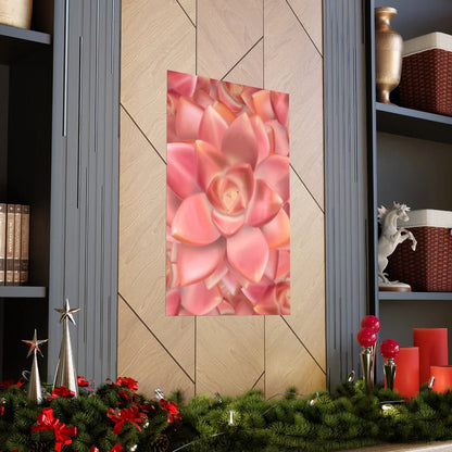 Graptosedum California Sunset Succulent Pattern Botanical Print – Unframed Wall Art