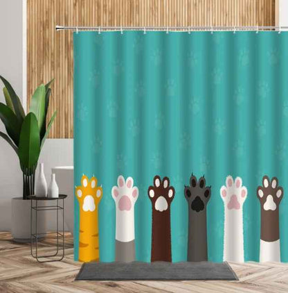 Digital Printing Shower Curtain Leaves Waterproof