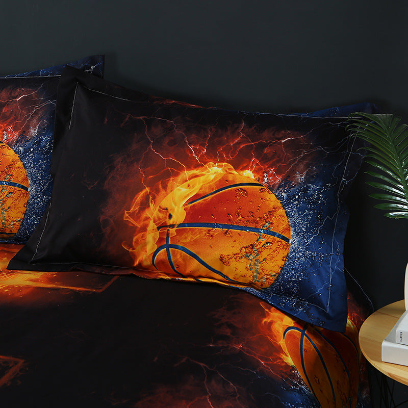 3D Cotton Printed Three Piece Home Textile Set