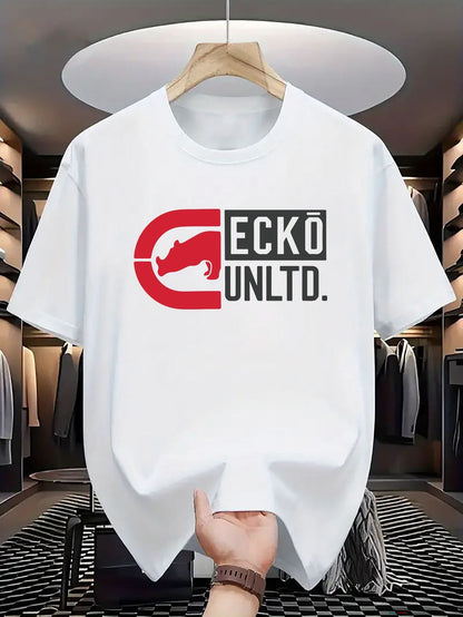 Men's Ecko Unltd. Graphic T-Shirt - Premium 100% Cotton Streetwear - Black with Red Rhino Logo