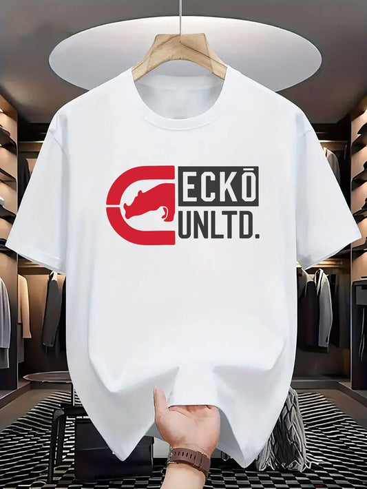 Men's Ecko Unltd. Graphic T-Shirt - Premium 100% Cotton Streetwear - Black with Red Rhino Logo