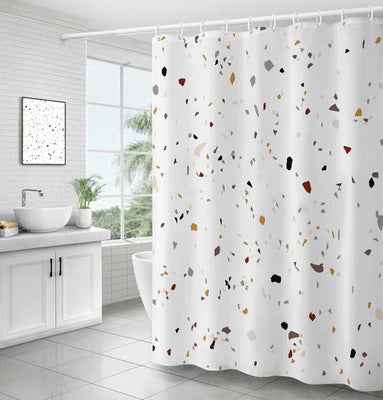 Bathroom Ins Morandi Terrazzo Shower Curtain