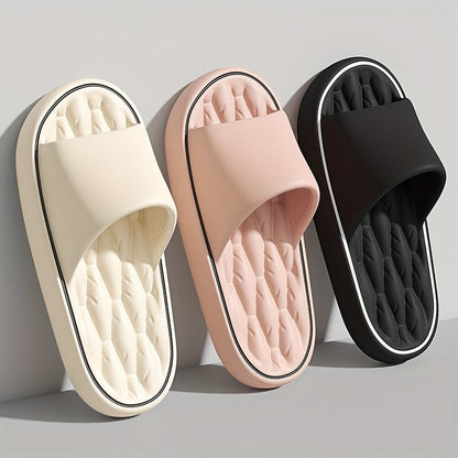 1pc Men'S for home Anti-Slip Slippers Thick Sole Silent Bathroom Shower Soft Elastic Cushioning Slippers Comfortable For Home/Wear Out Non-Stuffy.
