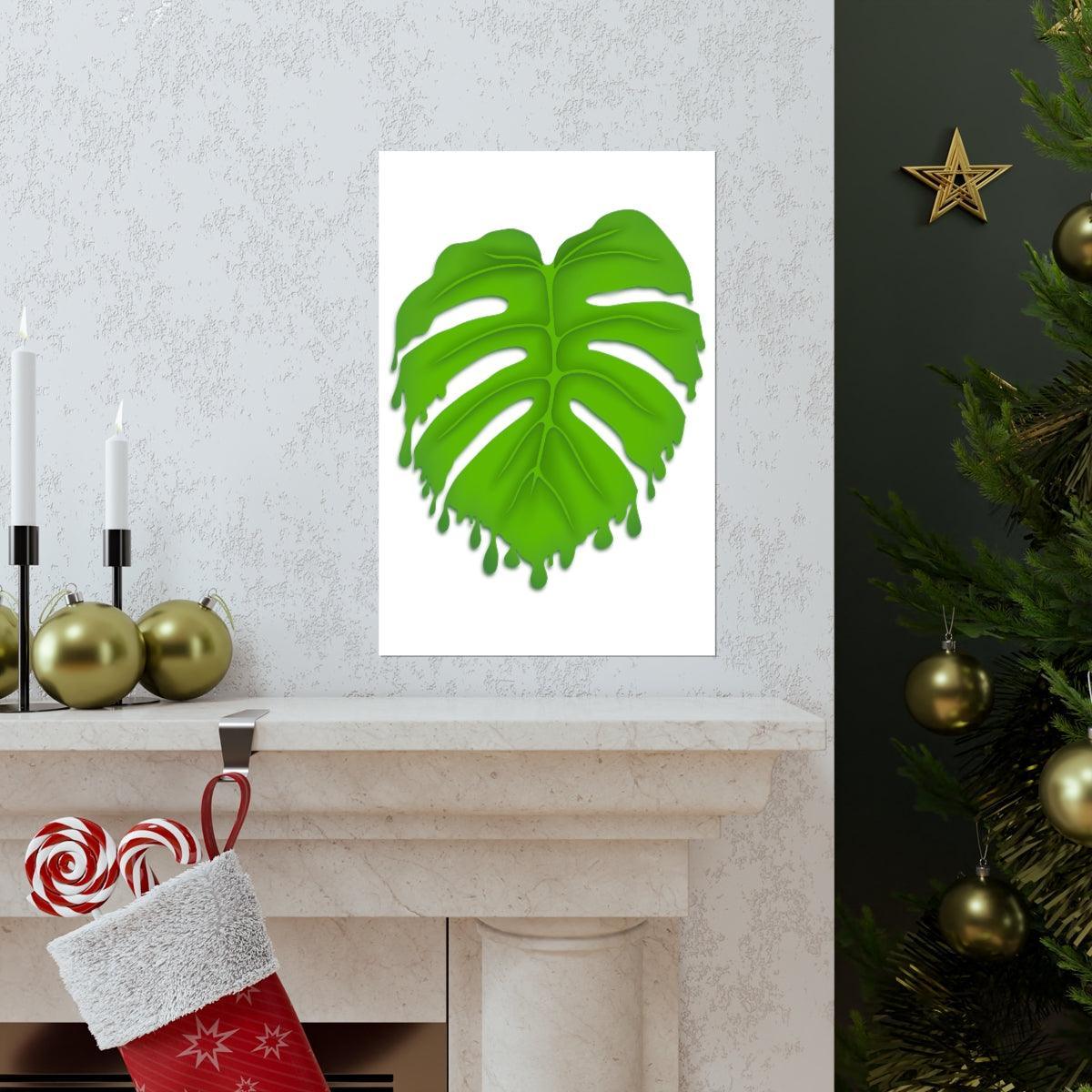 Melting Monstera Botanical Print – Unframed Wall Art