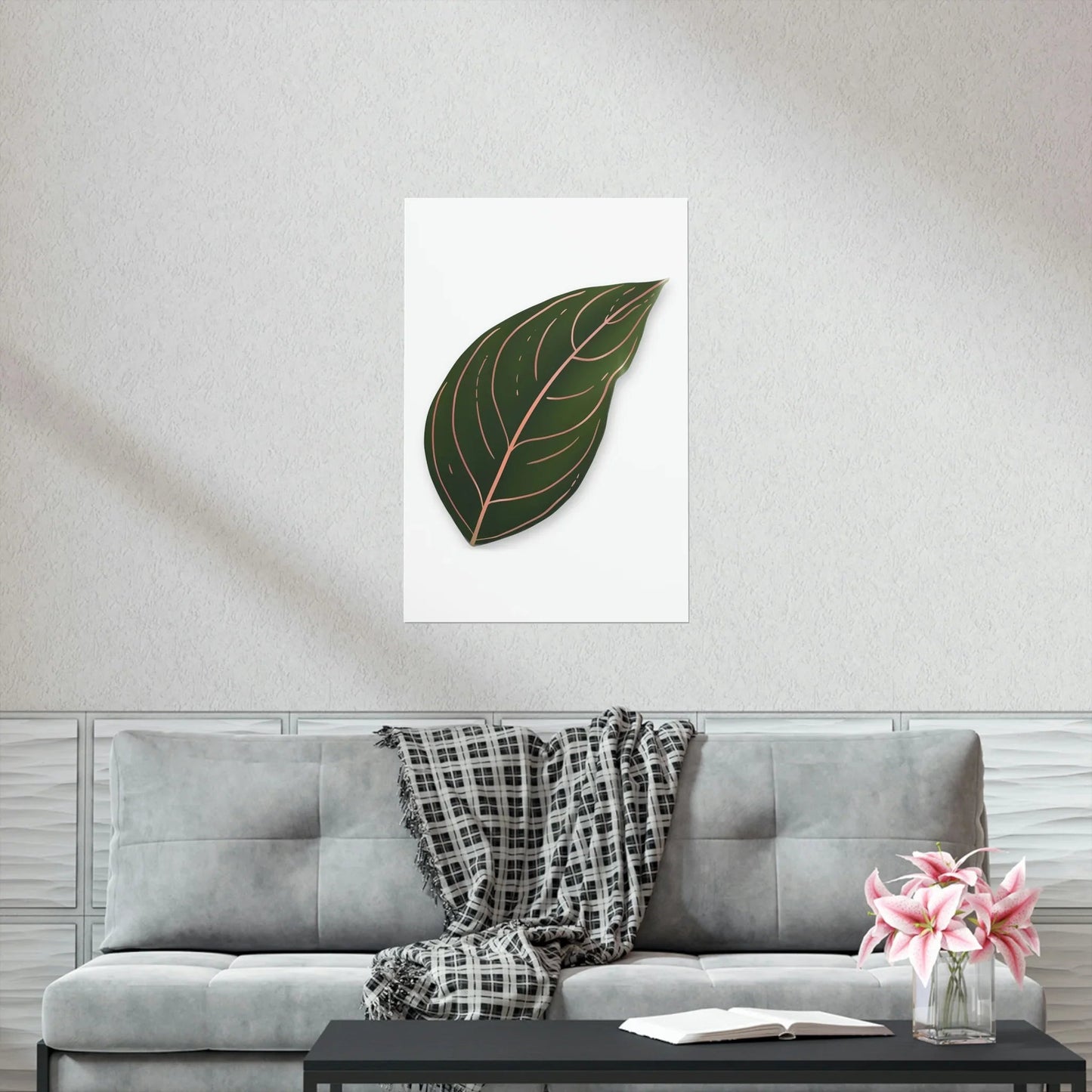 Aglaonema Rotundum Botanical Print – Unframed Wall Art