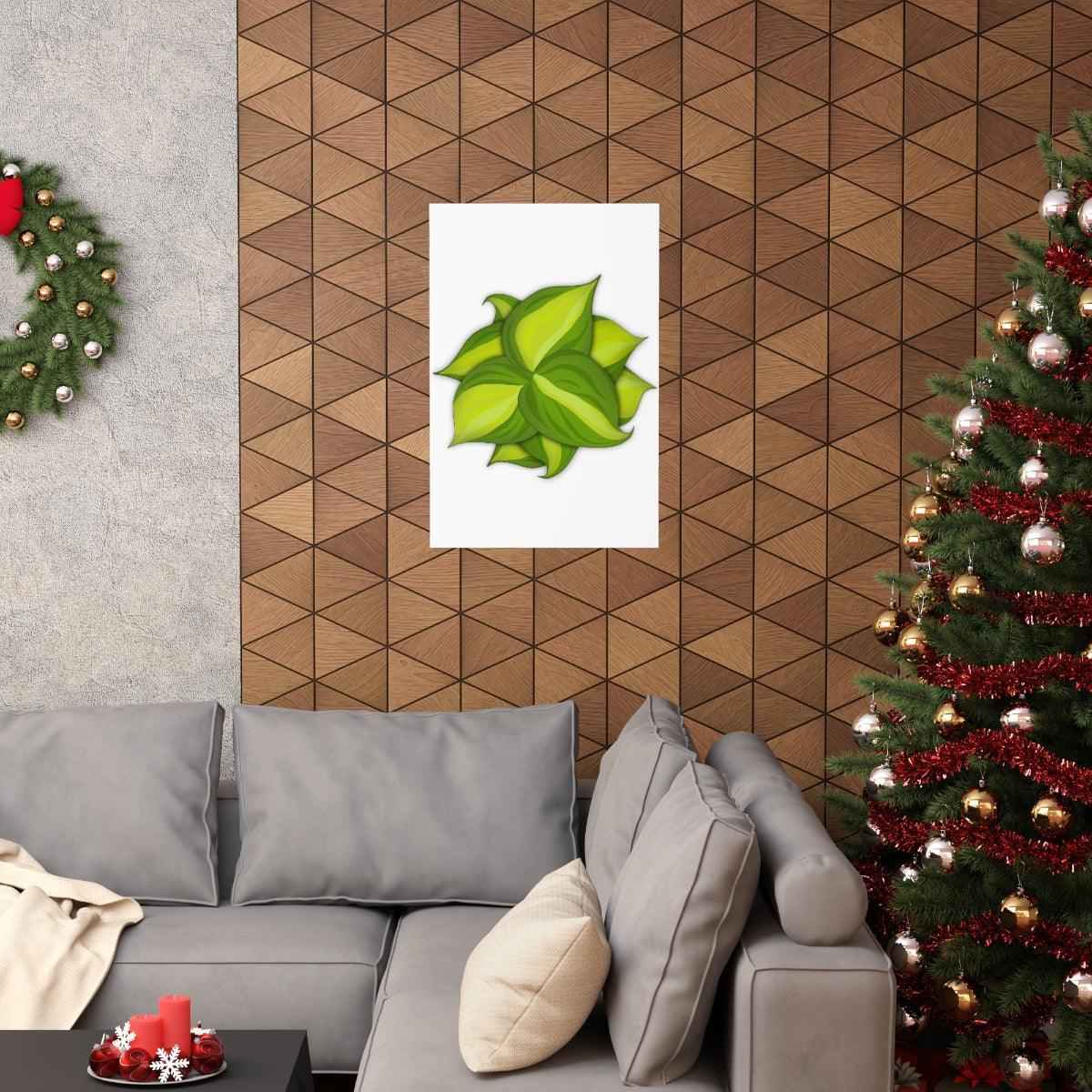 Philodendron Brasil Botanical Print – Unframed Wall Art