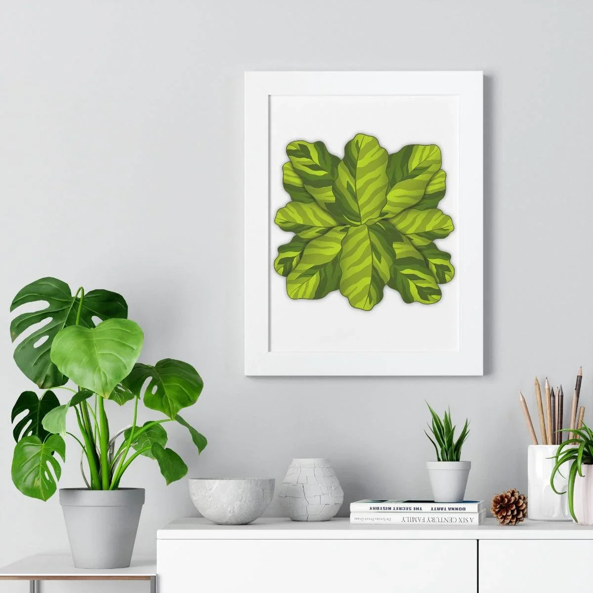Calathea Yellow Fusion Framed Print – Botanical Wall Art