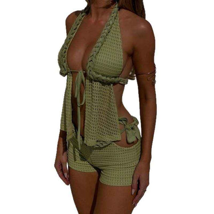 Beach Women's Rope Beach Bikini Swimsuit Suit