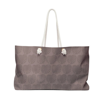 Mauve Monstera Pattern Weekender Bag
