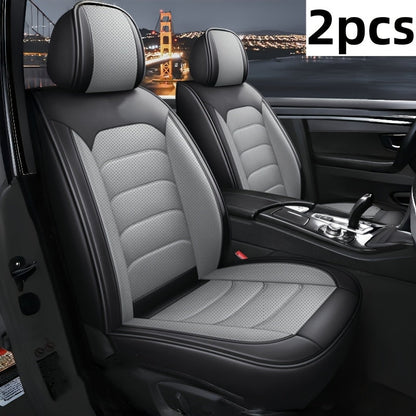 1pc and 2pcs Luxury Faux Leather Car Front Seat Covers | Universal Fit, Independent Seat Design for Main Driver/Co-driver, All-inclusive Sports Car Seat, Suitable for Cars, SUVs, and Pickup Trucks