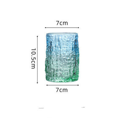 Gradient Color Wine Glass Tree Pattern Cup Glass Water Cup Tea Cup