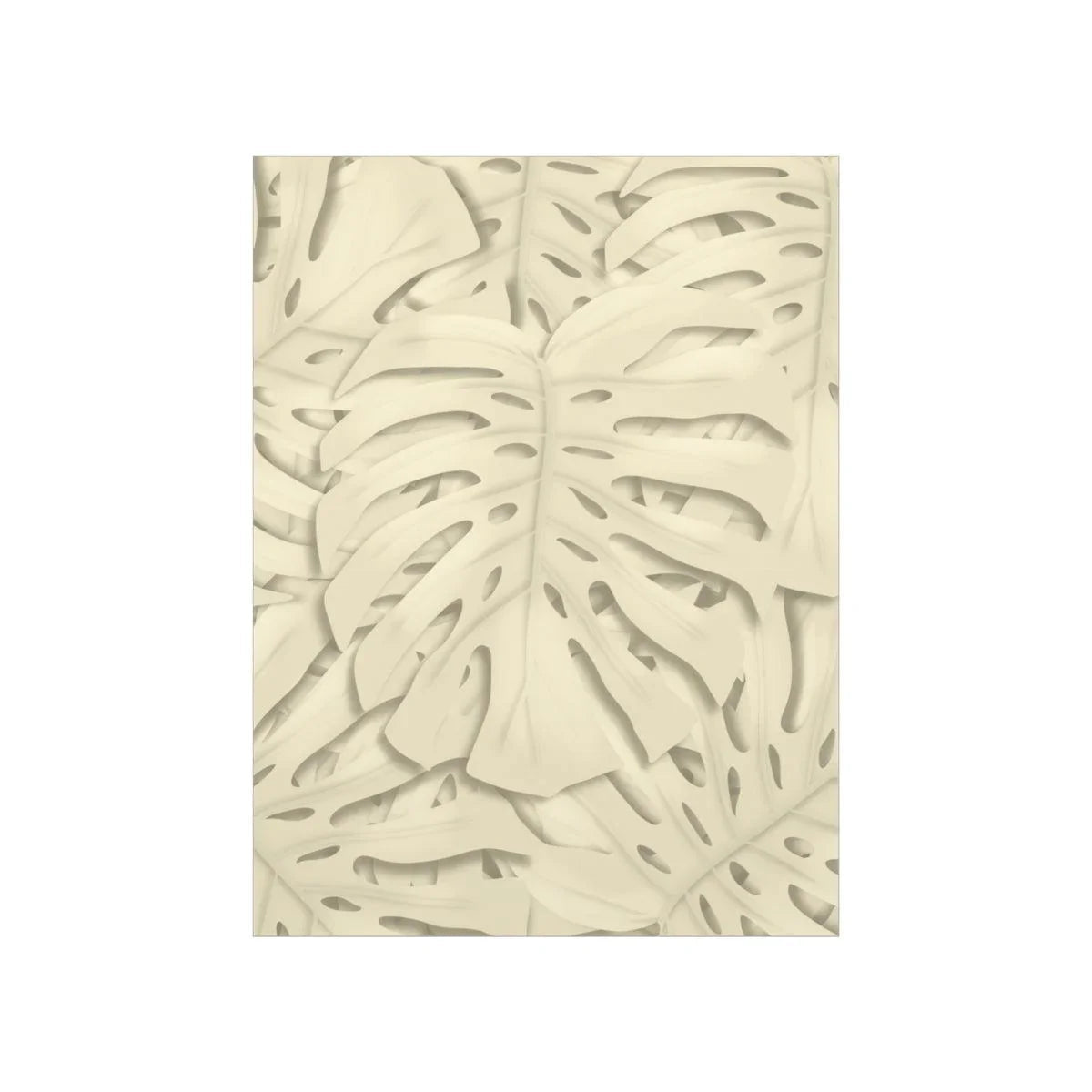 Beige Monstera Botanical Print – Unframed Wall Art