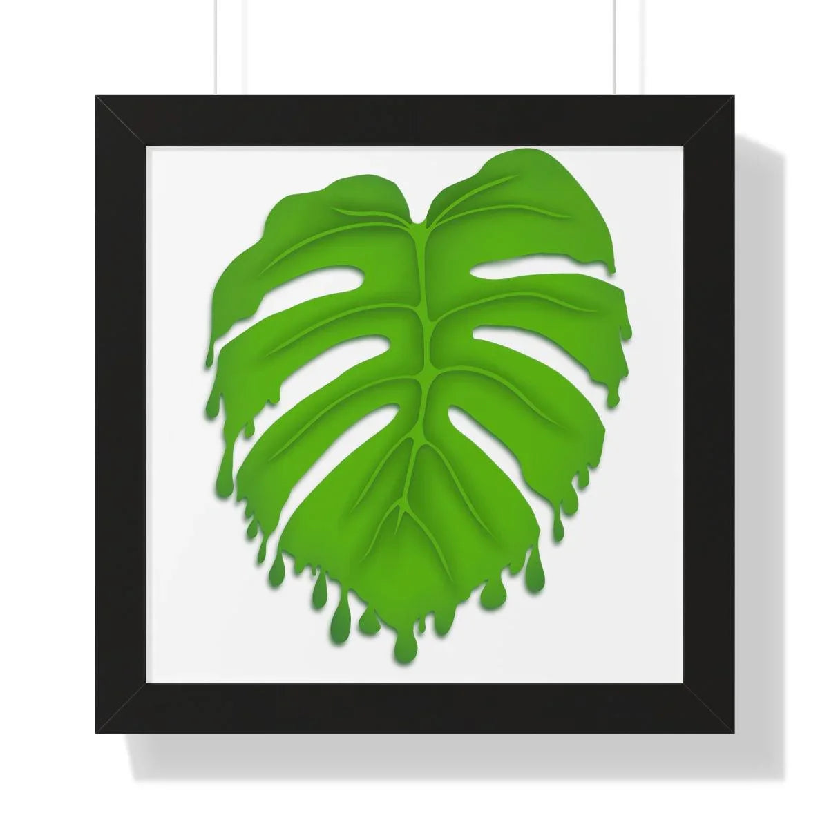 Melting Monstera Framed Print – Botanical Wall Art
