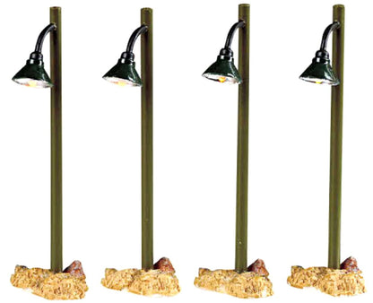 Set Of 4 Rustic Street Lights