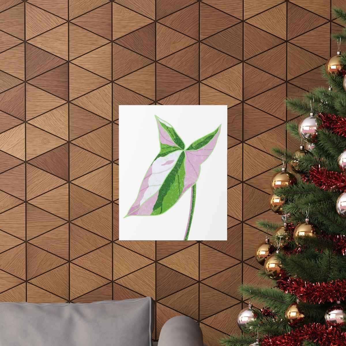 Syngonium Tricolor Botanical Print – Unframed Wall Art