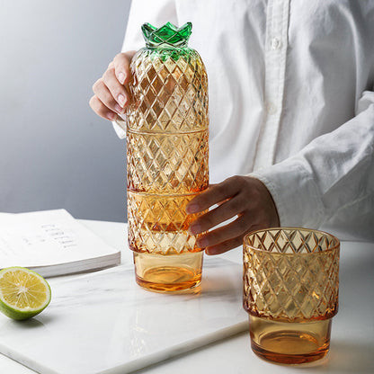 Diamond Star Pineapple Shape Golden Glass Water Cup