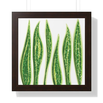 Snake Plant Framed Print – Botanical Wall Art