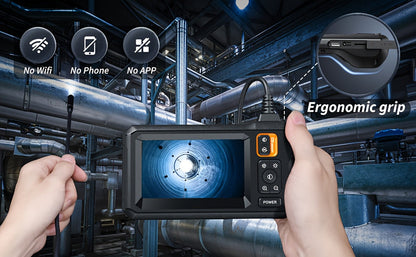 Endoscope Rechargeable Wire Cam w/ 8 LED Light 4.3" Screen 1080PHD 16ft.
