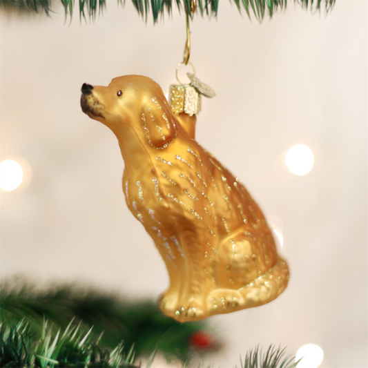Sitting Golden Retriever Ornament