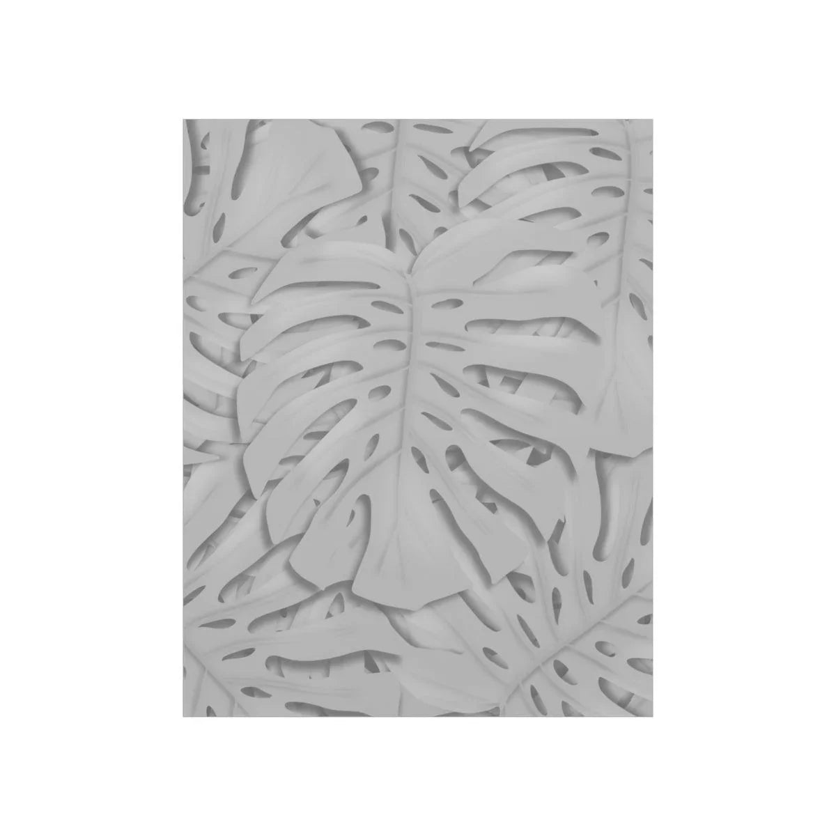 Soft Grey Monstera Botanical Print – Unframed Wall Art