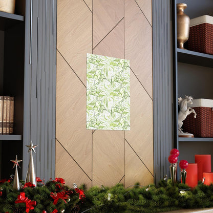 Snow Queen Pothos Pattern Botanical Print – Unframed Wall Art