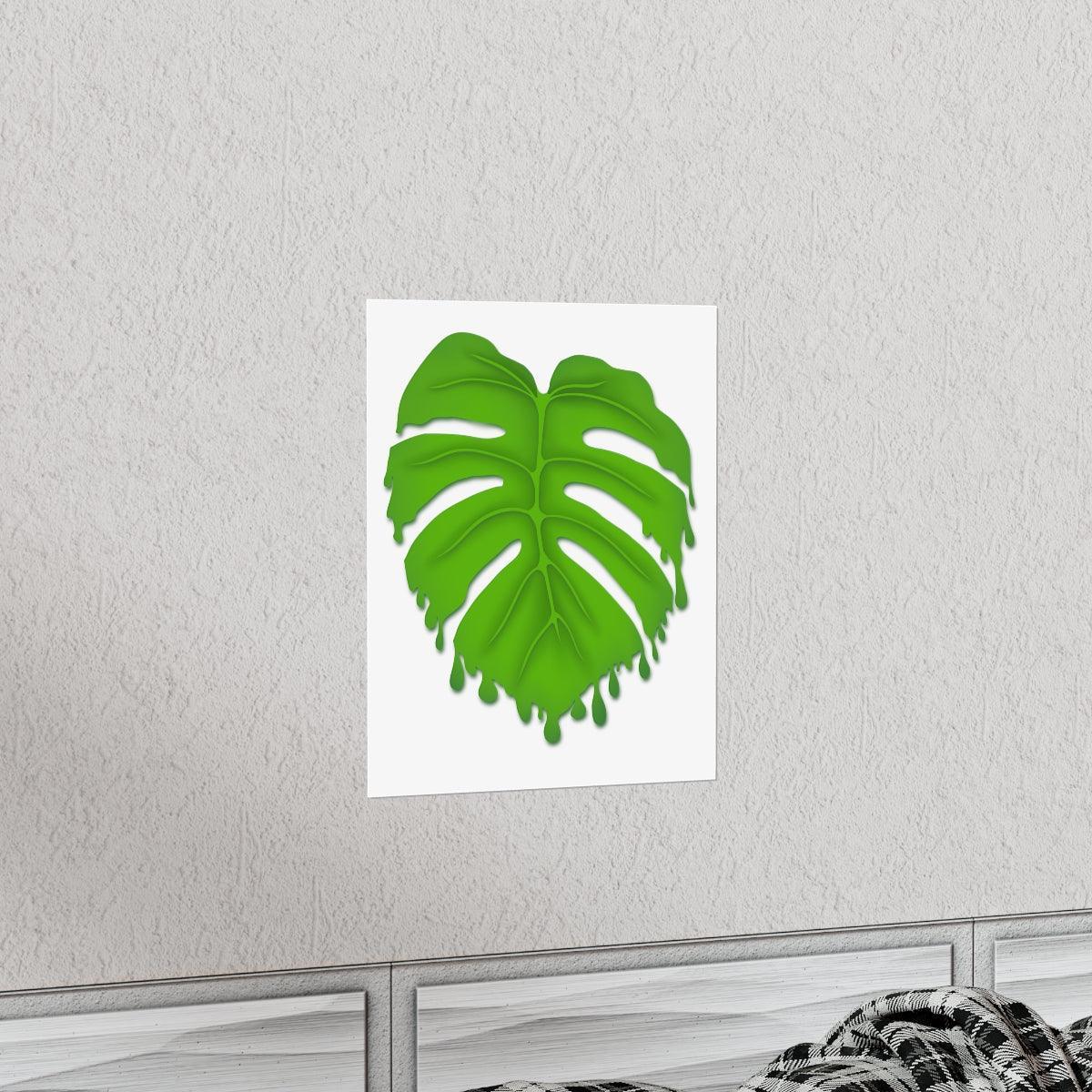 Melting Monstera Botanical Print – Unframed Wall Art