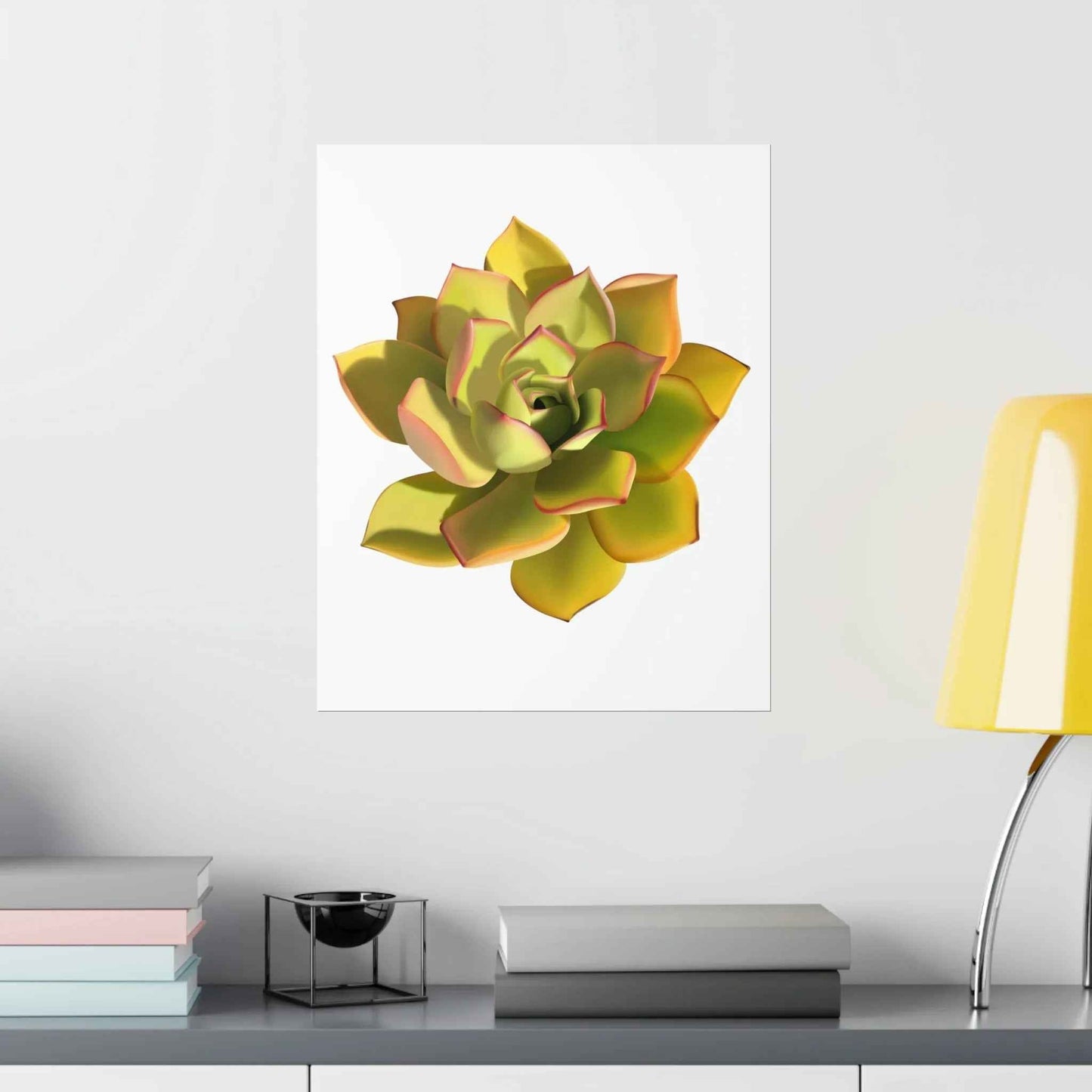 Noble Aeonium Succulent Botanical Print – Unframed Wall Art