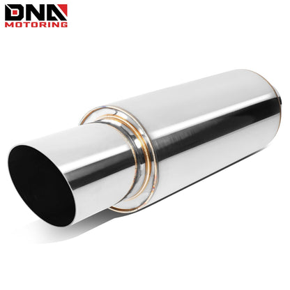 DNA MOTORING Stainless Steel Straight-Through Exhaust Muffler