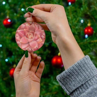Graptosedum California Sunset Succulent Ceramic Ornament – Holiday Gift