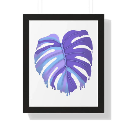 Purple Melting Monstera Framed Print – Botanical Wall Art