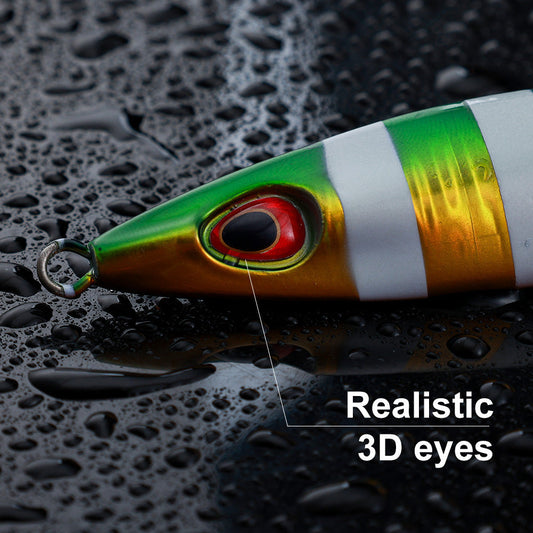 60g 90g UV Luminous Sea Fishing Slow Rocking Iron Plate Boat Lure