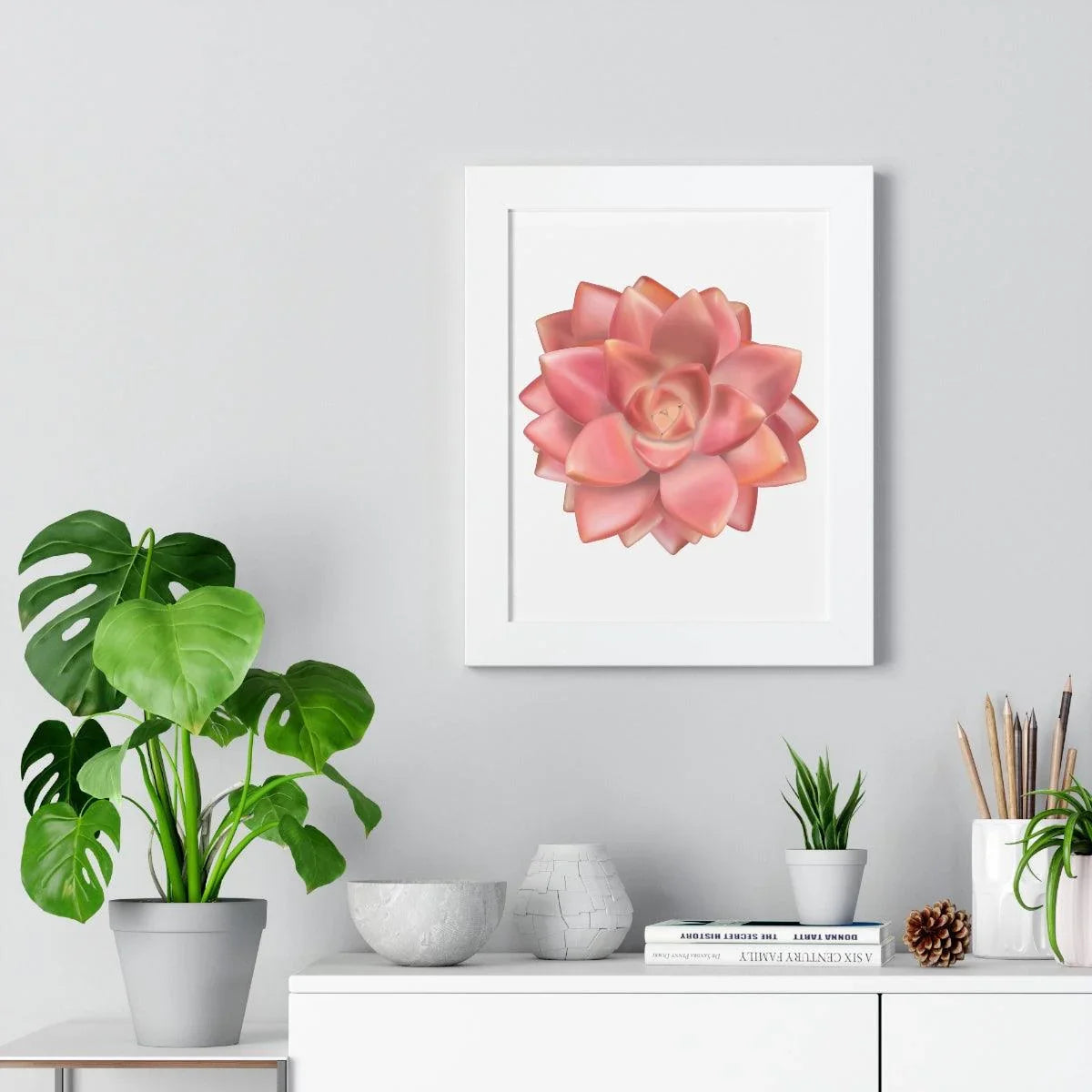 Graptosedum California Sunset Succulent Framed Print – Botanical Wall Art