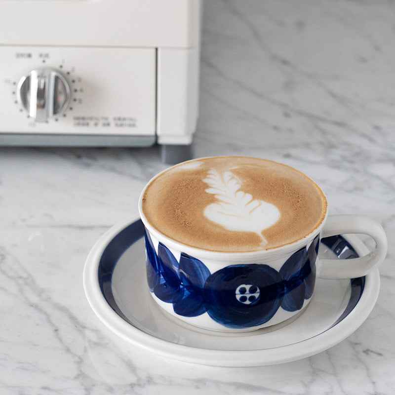 Medieval Ceramic Vintage Hand-painted Replica Coffee Cup And Saucer Wide Mouth Cup