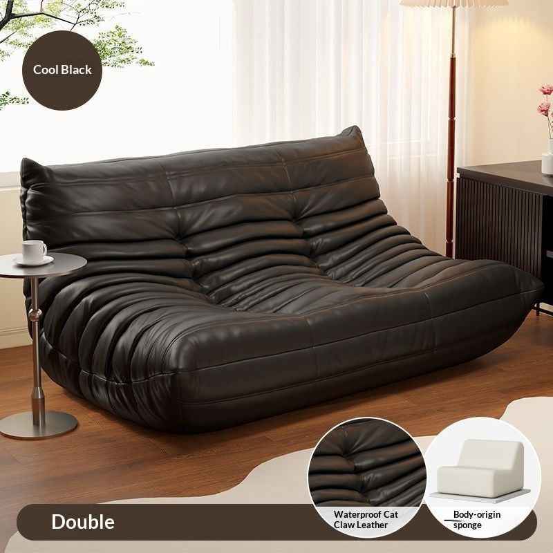 Tatami Single-seat Living Room Sofa Chair With Cat-proof Stain-resistant Leather