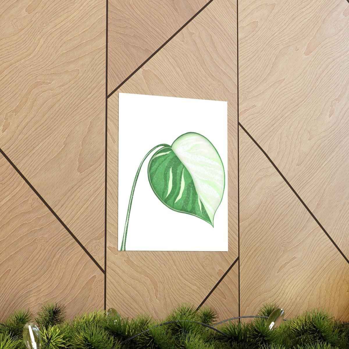 Monstera Albo Botanical Print – Unframed Wall Art