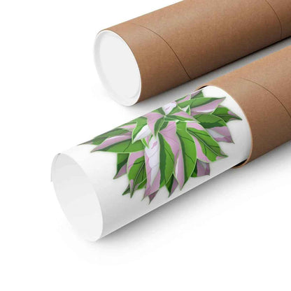 Syngonium Tricolor Pattern Botanical Print – Unframed Wall Art