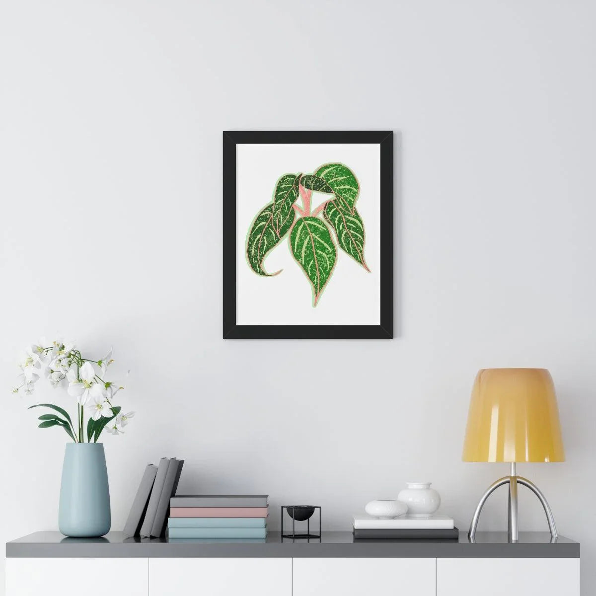 Aglaonema Sparkling Sarah Framed Print – Botanical Wall Art