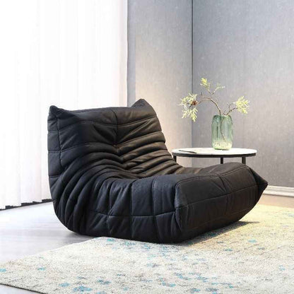 Tatami Single-seat Living Room Sofa Chair With Cat-proof Stain-resistant Leather