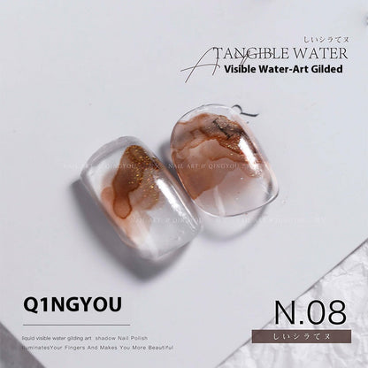 Quick-drying Nail Art Watercolor Shading Fluid Pearlescent Gradient Ink White Gilding Smoke
