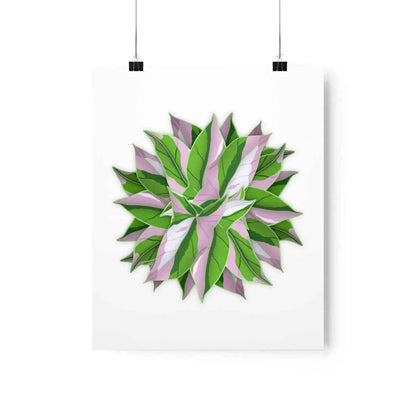 Syngonium Tricolor Pattern Botanical Print – Unframed Wall Art