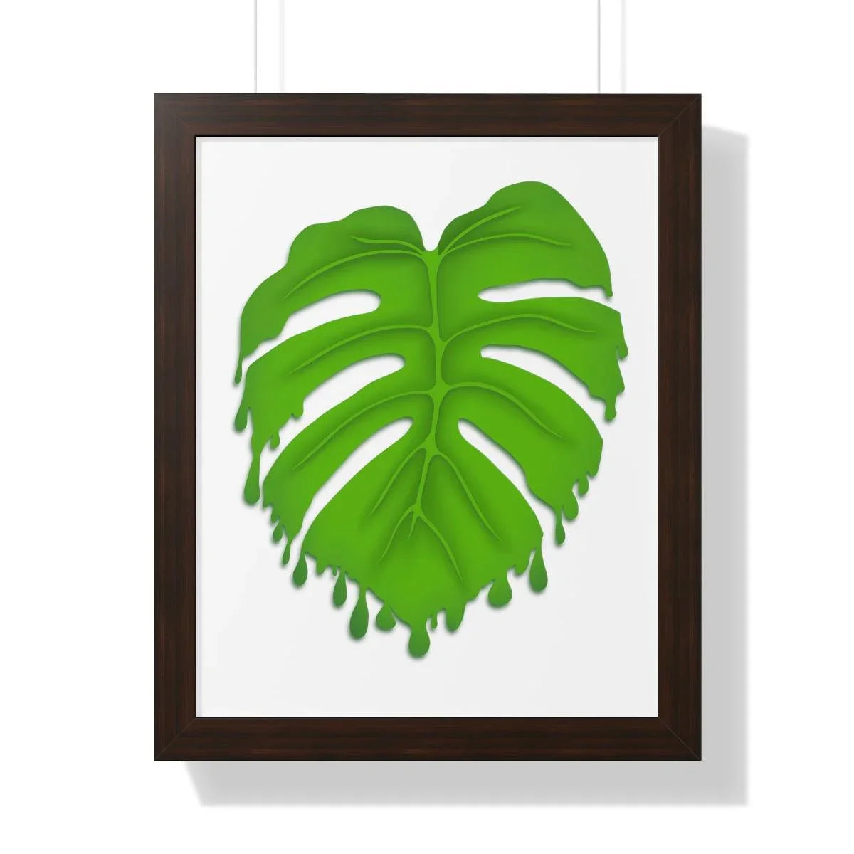 Melting Monstera Framed Print – Botanical Wall Art