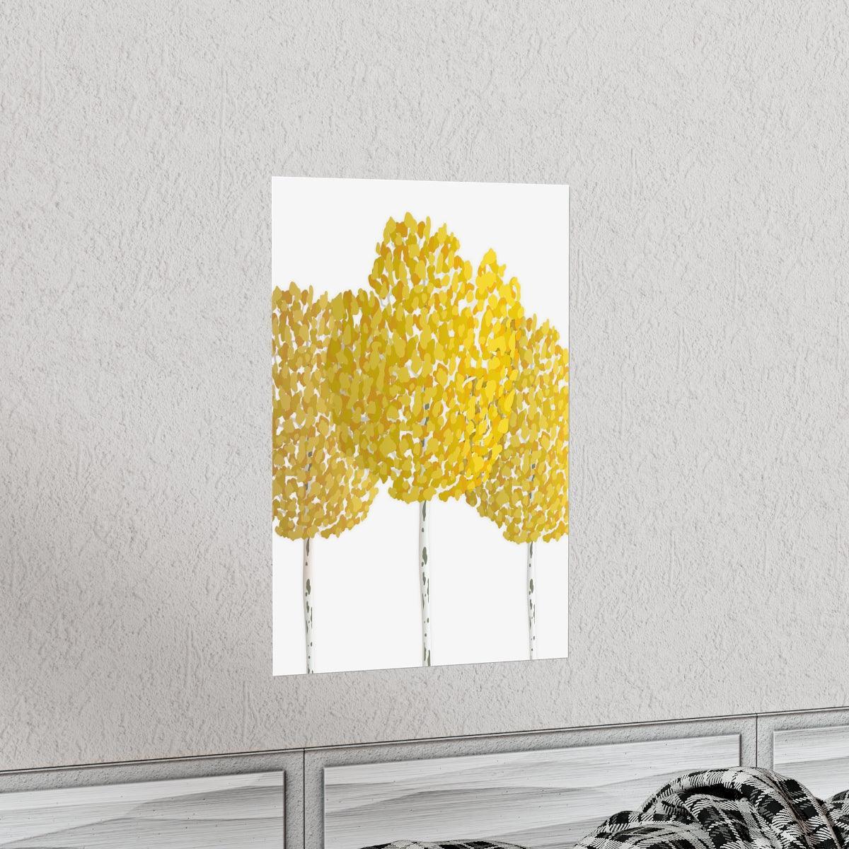 Fall Aspen Print – Unframed Wall Art