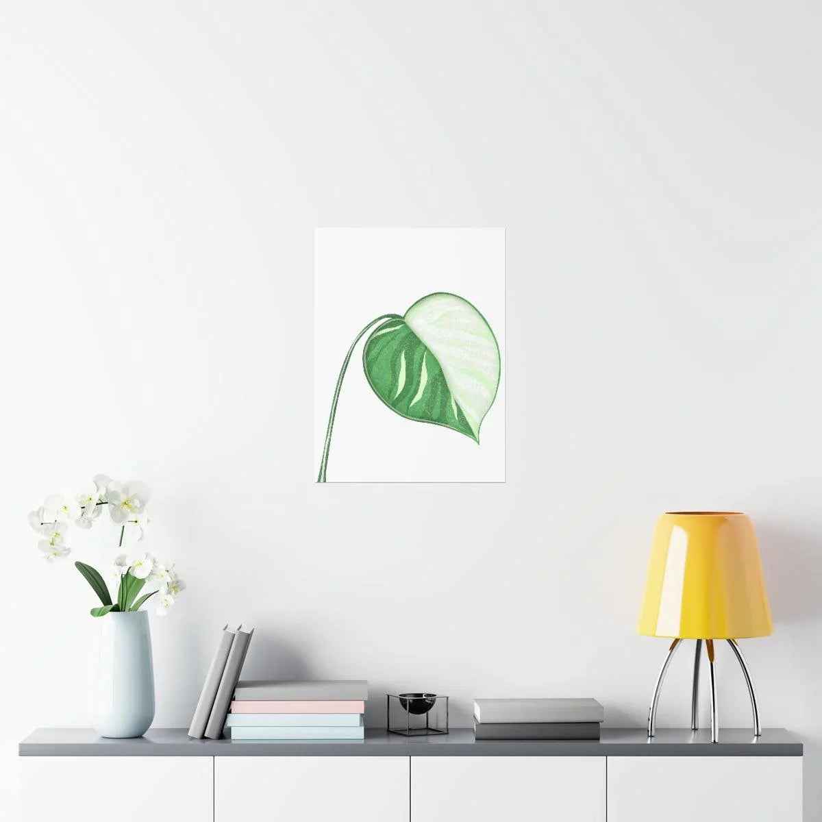 Monstera Albo Botanical Print – Unframed Wall Art