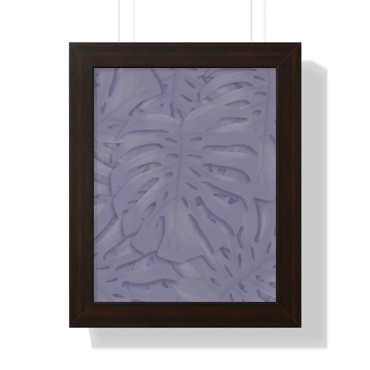 Violet Monstera Framed Print – Botanical Wall Art