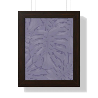 Violet Monstera Framed Print – Botanical Wall Art
