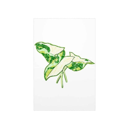 Marble Syngonium Botanical Print – Unframed Wall Art
