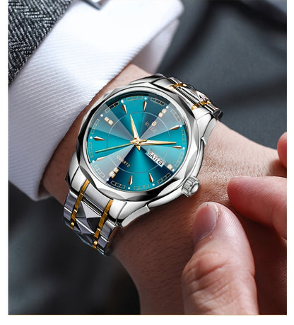 RUIGE Men's Watch Quartz Watch Luminous Stainless Steel Luxury Calendar Men's Chronograph Watch Timepiece Thanksgiving Day