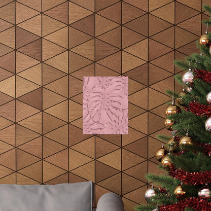 Soft Pink Monstera Botanical Print – Unframed Wall Art